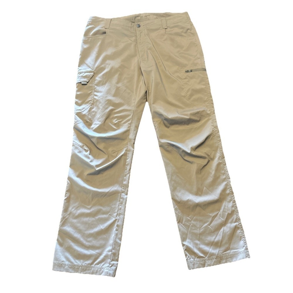 COLUMBIA Omni-Shade Sun Protection Mens 36x32 Beige Cargo Pants Hiking Outdoor